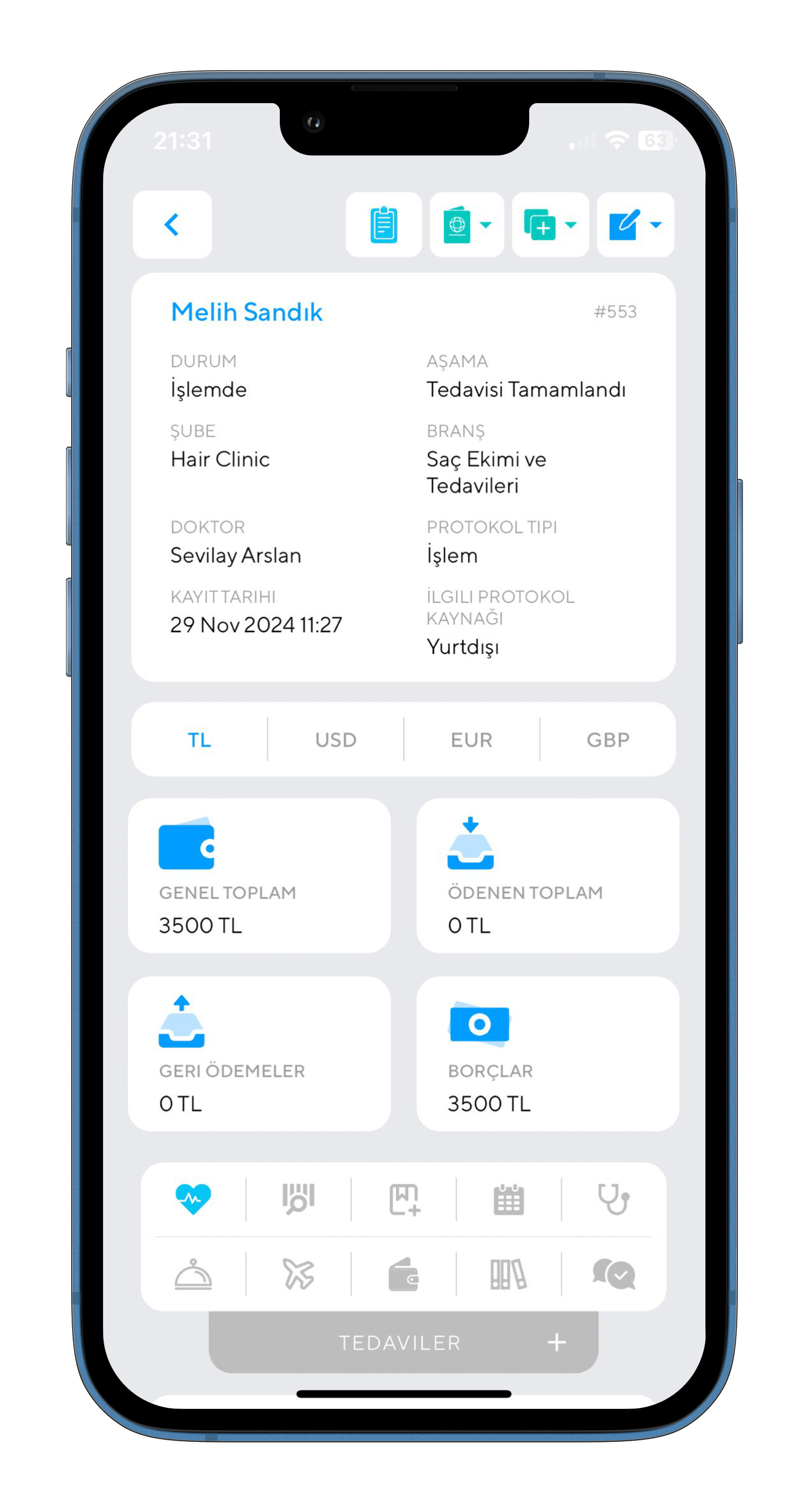 CRM Phone Mockup